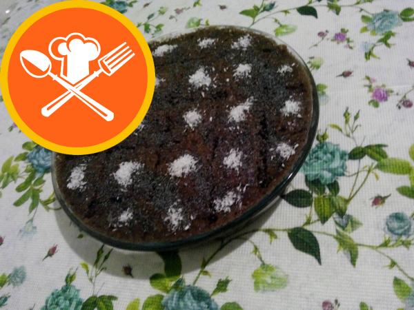 Συνταγή 10 λεπτών Cocoa Moist Cake στο φούρνο μικροκυμάτων